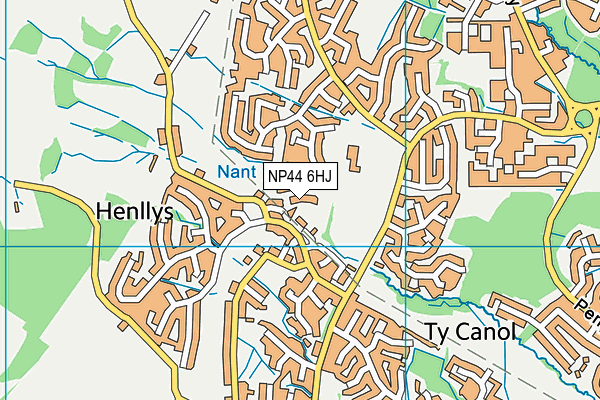NP44 6HJ map - OS VectorMap District (Ordnance Survey)