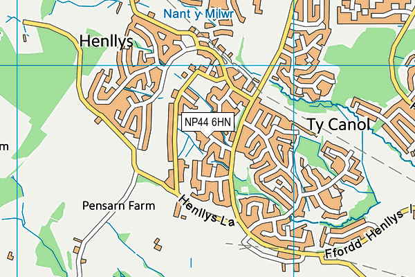 NP44 6HN map - OS VectorMap District (Ordnance Survey)