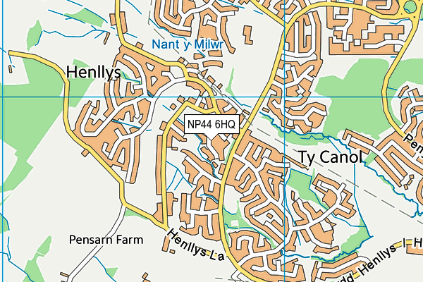NP44 6HQ map - OS VectorMap District (Ordnance Survey)