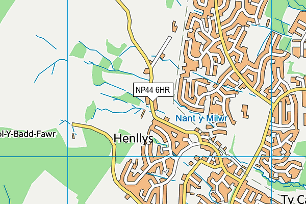 NP44 6HR map - OS VectorMap District (Ordnance Survey)