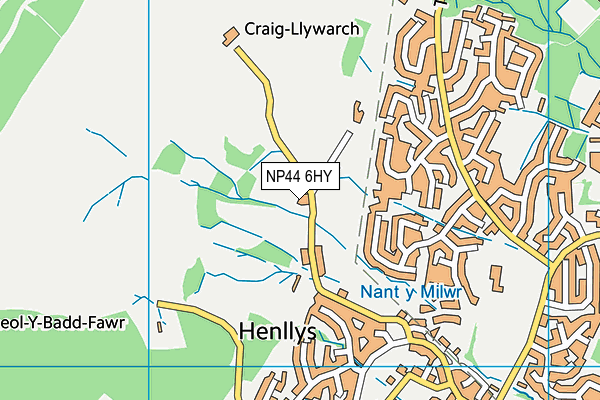 NP44 6HY map - OS VectorMap District (Ordnance Survey)