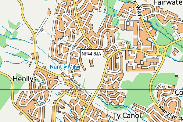 NP44 6JA map - OS VectorMap District (Ordnance Survey)