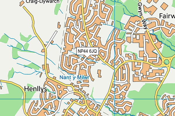 NP44 6JQ map - OS VectorMap District (Ordnance Survey)