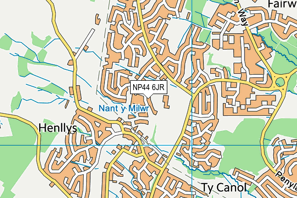 NP44 6JR map - OS VectorMap District (Ordnance Survey)
