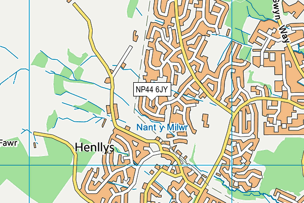 NP44 6JY map - OS VectorMap District (Ordnance Survey)