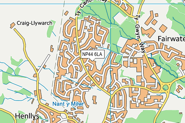 NP44 6LA map - OS VectorMap District (Ordnance Survey)