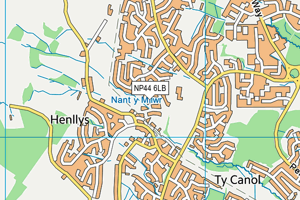 NP44 6LB map - OS VectorMap District (Ordnance Survey)