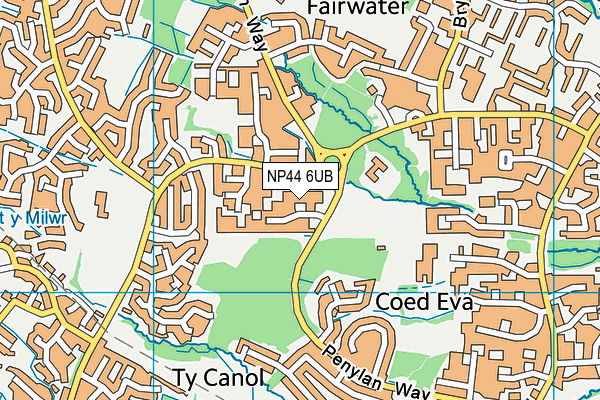 NP44 6UB map - OS VectorMap District (Ordnance Survey)
