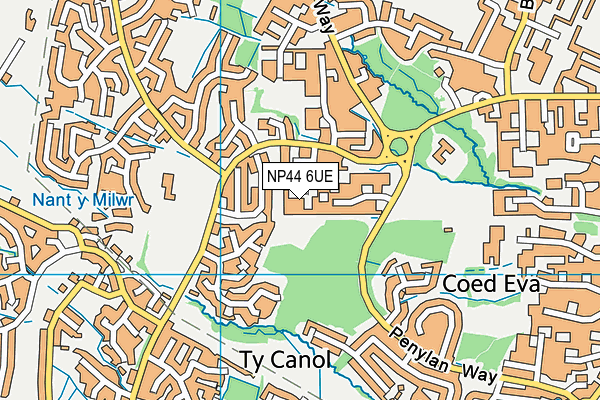 NP44 6UE map - OS VectorMap District (Ordnance Survey)