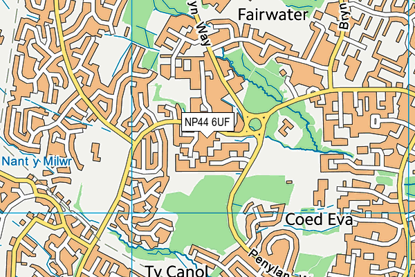 NP44 6UF map - OS VectorMap District (Ordnance Survey)