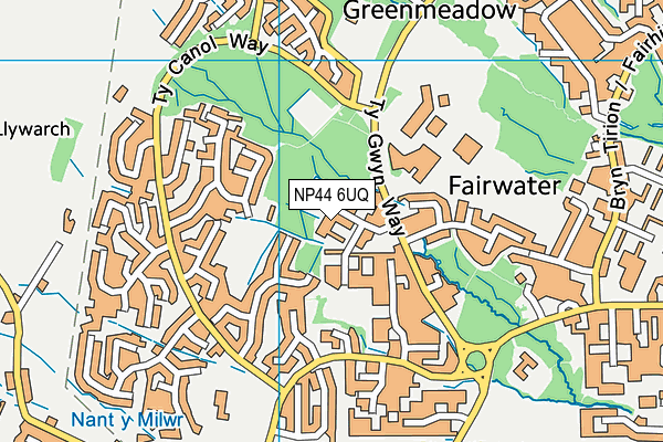 NP44 6UQ map - OS VectorMap District (Ordnance Survey)