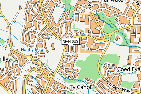 NP44 6US map - OS VectorMap District (Ordnance Survey)