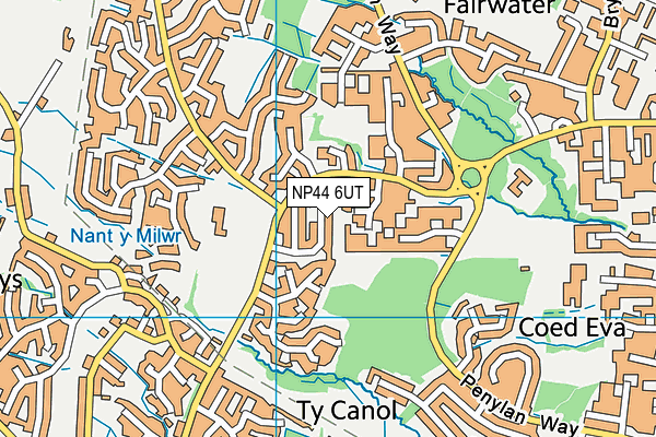 NP44 6UT map - OS VectorMap District (Ordnance Survey)