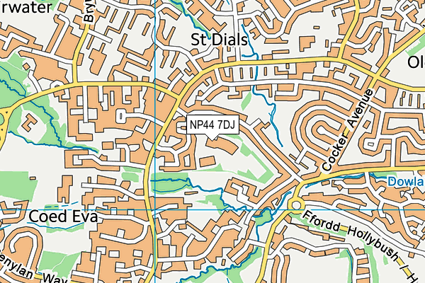 NP44 7DJ map - OS VectorMap District (Ordnance Survey)