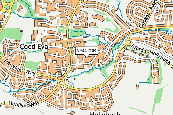 NP44 7DR map - OS VectorMap District (Ordnance Survey)