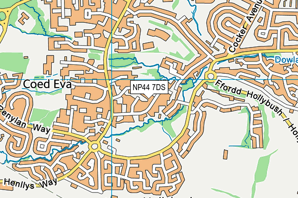 NP44 7DS map - OS VectorMap District (Ordnance Survey)