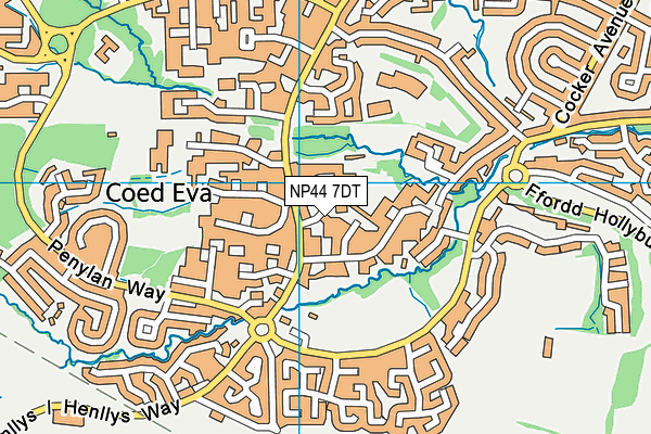 NP44 7DT map - OS VectorMap District (Ordnance Survey)