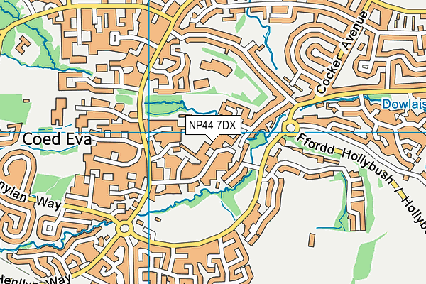 NP44 7DX map - OS VectorMap District (Ordnance Survey)