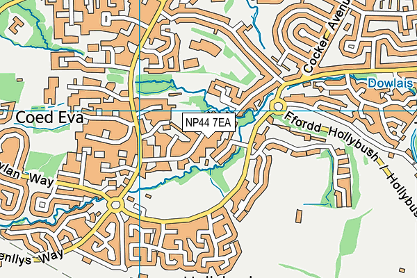 NP44 7EA map - OS VectorMap District (Ordnance Survey)