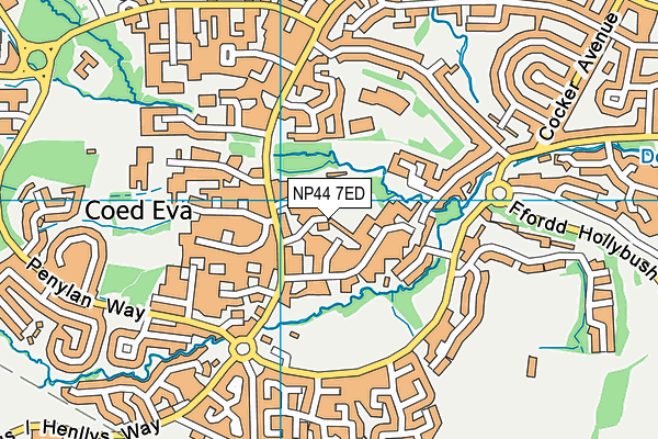 NP44 7ED map - OS VectorMap District (Ordnance Survey)