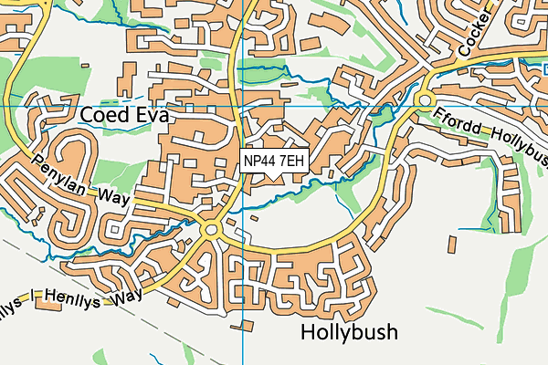 NP44 7EH map - OS VectorMap District (Ordnance Survey)