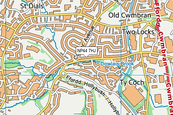 NP44 7HJ map - OS VectorMap District (Ordnance Survey)