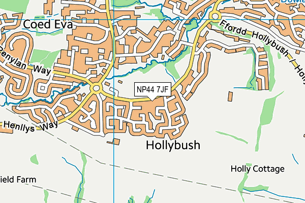 NP44 7JF map - OS VectorMap District (Ordnance Survey)