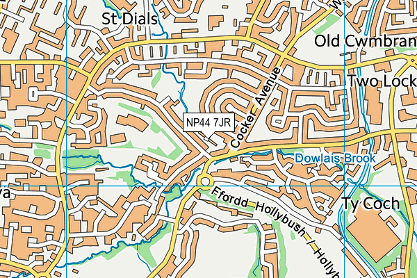 NP44 7JR map - OS VectorMap District (Ordnance Survey)