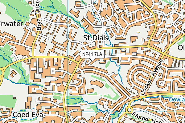 NP44 7LA map - OS VectorMap District (Ordnance Survey)