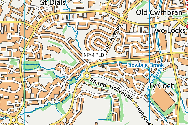 NP44 7LD map - OS VectorMap District (Ordnance Survey)
