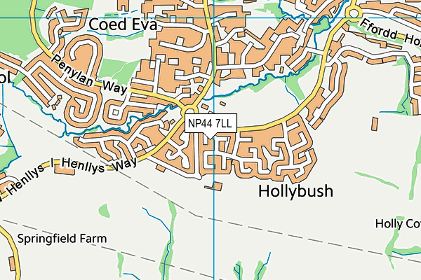 NP44 7LL map - OS VectorMap District (Ordnance Survey)