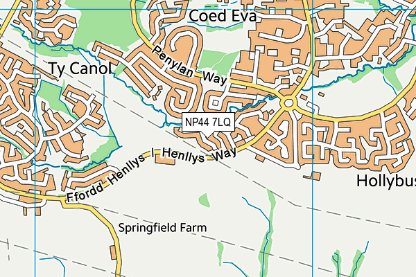 NP44 7LQ map - OS VectorMap District (Ordnance Survey)