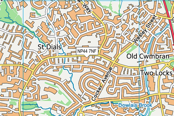 NP44 7NF map - OS VectorMap District (Ordnance Survey)