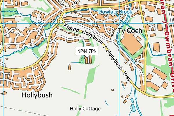 NP44 7PN map - OS VectorMap District (Ordnance Survey)