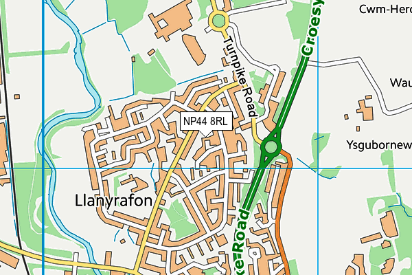 NP44 8RL map - OS VectorMap District (Ordnance Survey)