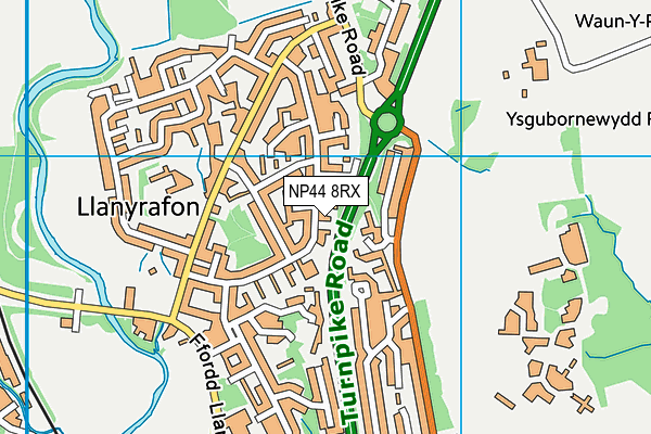 NP44 8RX map - OS VectorMap District (Ordnance Survey)