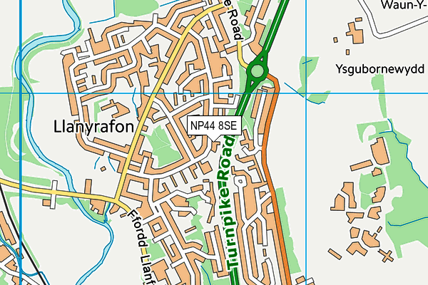 NP44 8SE map - OS VectorMap District (Ordnance Survey)