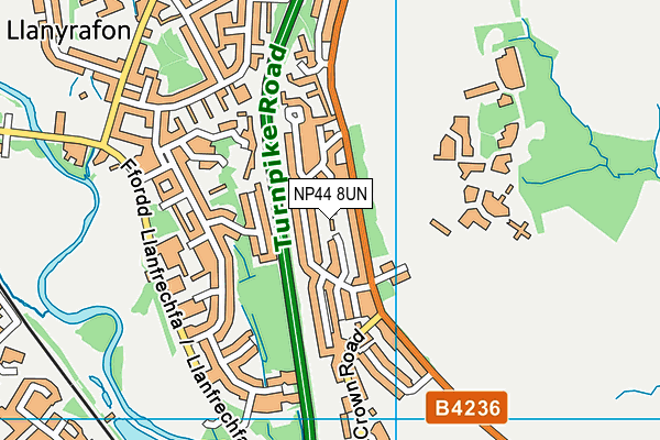 NP44 8UN map - OS VectorMap District (Ordnance Survey)