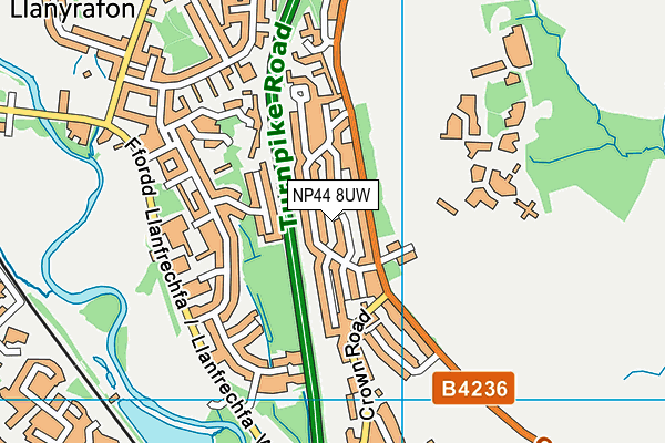 NP44 8UW map - OS VectorMap District (Ordnance Survey)