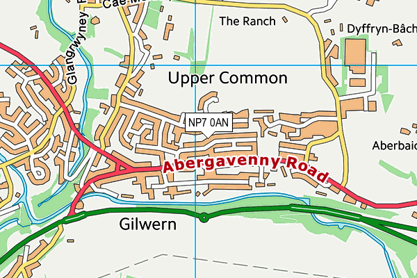 NP7 0AN map - OS VectorMap District (Ordnance Survey)