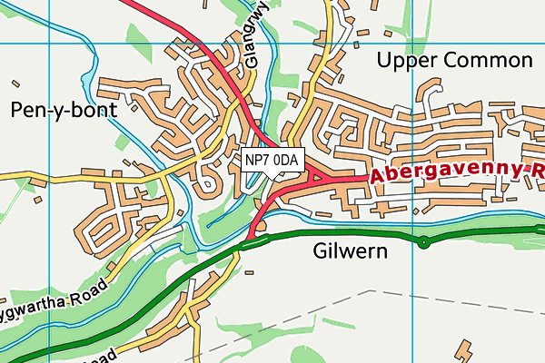 NP7 0DA map - OS VectorMap District (Ordnance Survey)