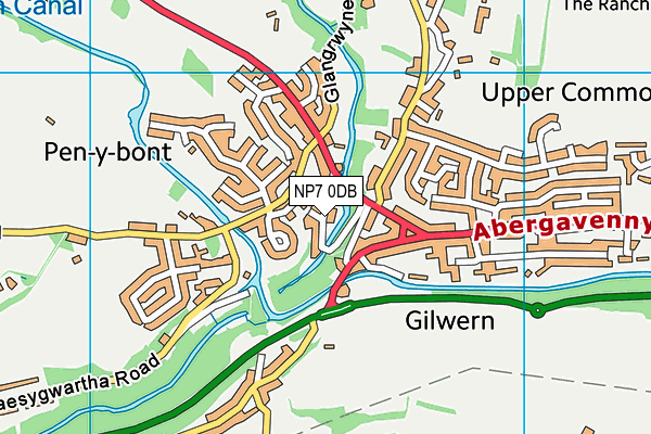 NP7 0DB map - OS VectorMap District (Ordnance Survey)