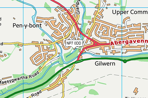 NP7 0DD map - OS VectorMap District (Ordnance Survey)