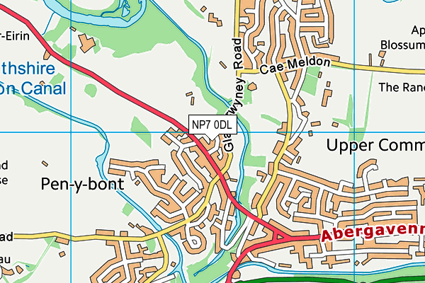 NP7 0DL map - OS VectorMap District (Ordnance Survey)