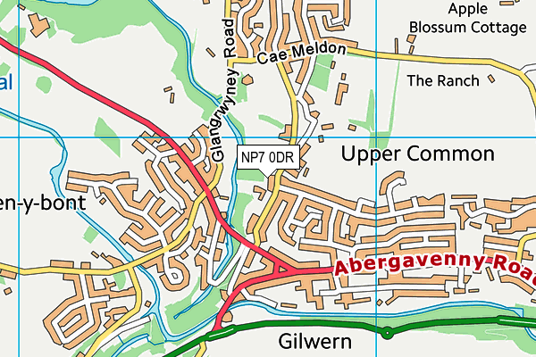 NP7 0DR map - OS VectorMap District (Ordnance Survey)