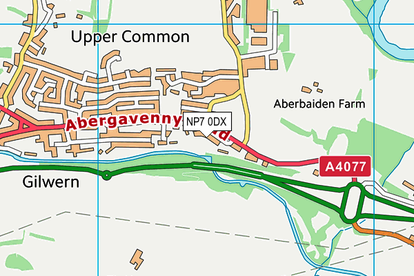 NP7 0DX map - OS VectorMap District (Ordnance Survey)