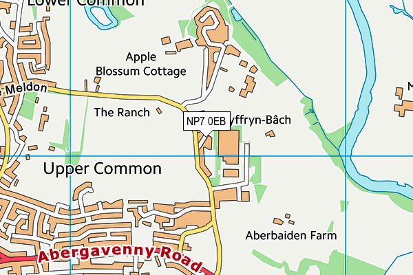 NP7 0EB map - OS VectorMap District (Ordnance Survey)