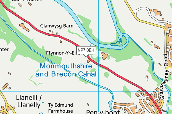 NP7 0EH map - OS VectorMap District (Ordnance Survey)