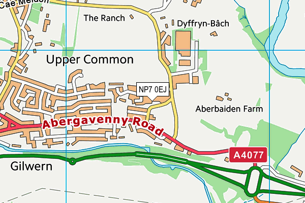 NP7 0EJ map - OS VectorMap District (Ordnance Survey)