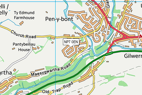 NP7 0EN map - OS VectorMap District (Ordnance Survey)